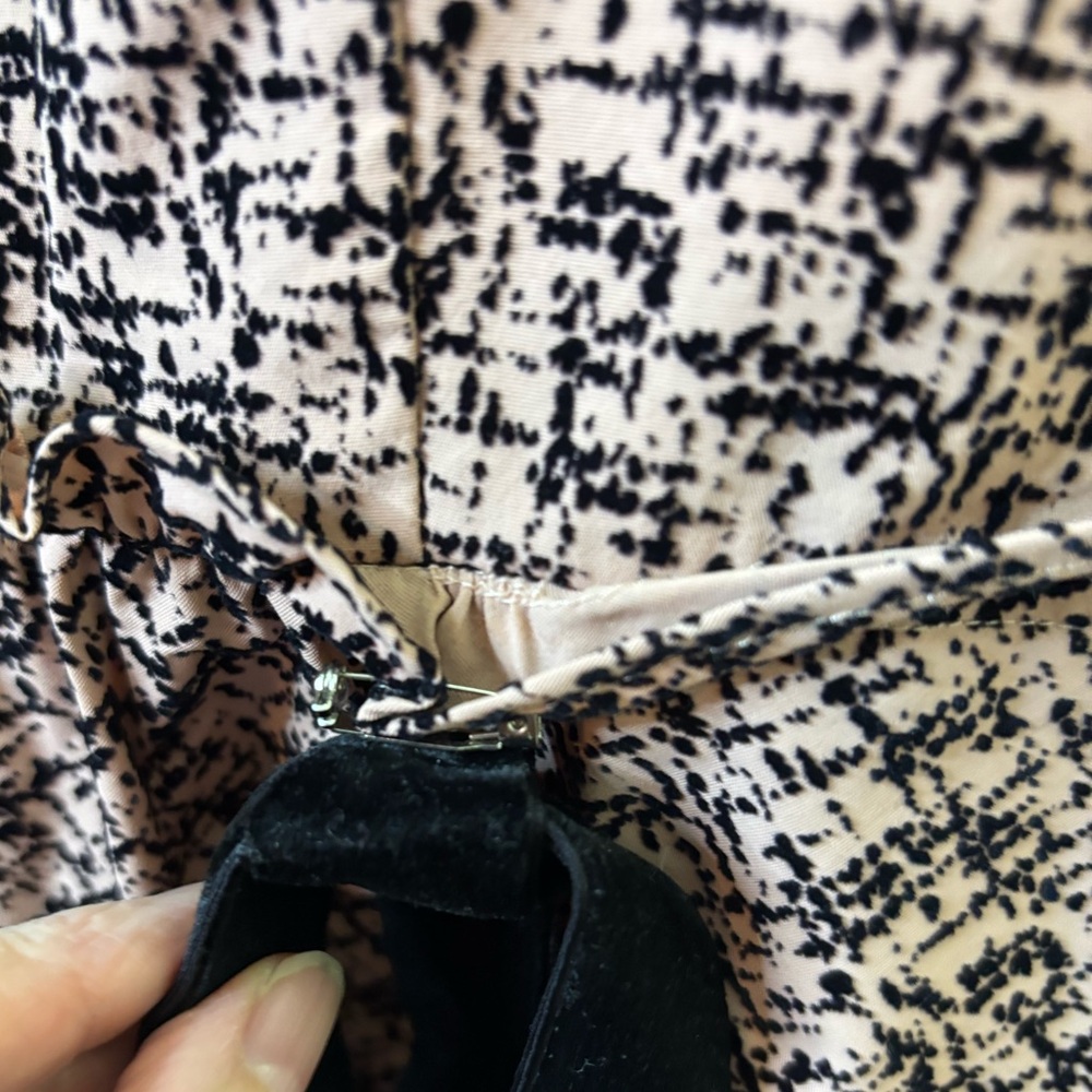 Anthropologie Moulinette Soeurs Albertine Black Velvet Flocked Sheath Dress 6 - Picture 9 of 9